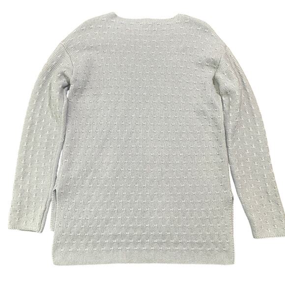 Rachel Zoe Gray Silver Metallic Knit Sweater - Picture 2 of 7